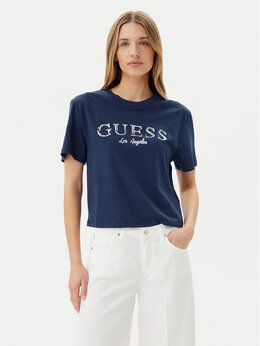 GUESS: Синяя футболка 