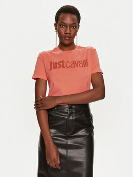 Just Cavalli: Розовая футболка 