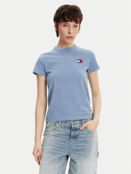 Tommy Jeans: Синяя футболка 
