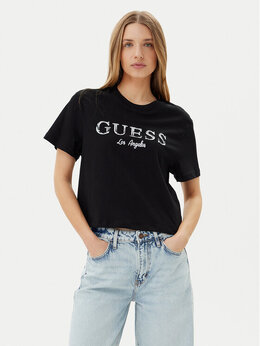 GUESS: Чёрная футболка 