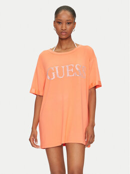 GUESS: Оранжевая футболка 