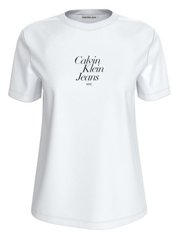 Calvin Klein Jeans: Белая футболка 