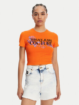 Versace Jeans Couture: Обтягивающая футболка 