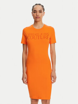 Versace Jeans Couture: Оранжевое платье 