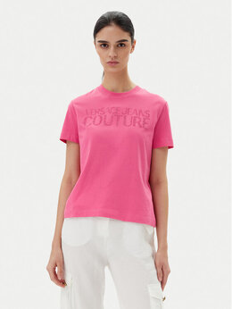 Versace Jeans Couture: Розовая футболка 