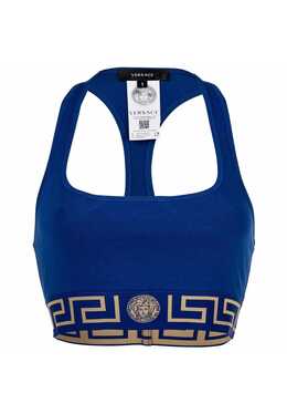 Versace: Синий бюстгальтер 