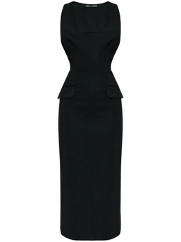 Sportmax: Чёрное платье 