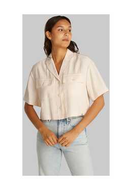 Calvin Klein Jeans: Блуза с воротником 