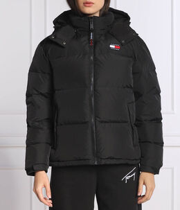 Tommy Jeans: Чёрный пуховик 