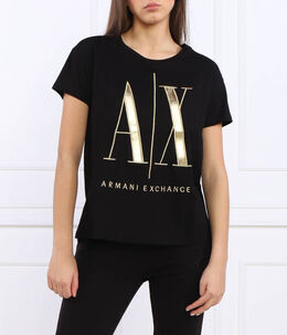 Armani Exchange: Чёрная футболка 