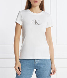 Calvin Klein Jeans: Белая футболка 
