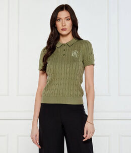 Lauren Ralph Lauren: Рубашка цвета хаки 