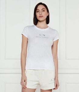 Armani Exchange: Белая футболка 