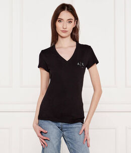 Armani Exchange: Чёрная футболка 