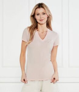 Armani Exchange: Оранжевая футболка 