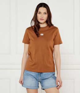 Calvin Klein Jeans: Коричневая футболка 