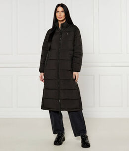 Tommy Jeans: Чёрное пальто 