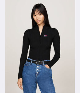 Tommy Jeans: Чёрный кардиган 
