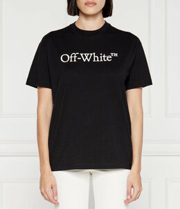 Off White: Чёрная футболка 