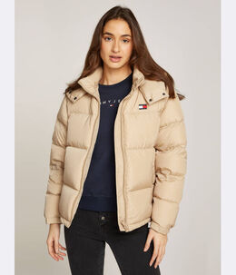 Tommy Jeans: Жёлтый пуховик 