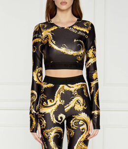 Versace Jeans Couture: Чёрная блуза 