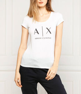 Armani Exchange: Белая футболка 