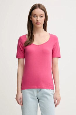 United Colors Of Benetton: Розовая футболка 