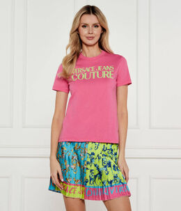 Versace Jeans Couture: Розовая футболка 