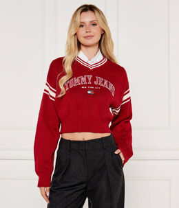 Tommy Jeans: Красный свитер 