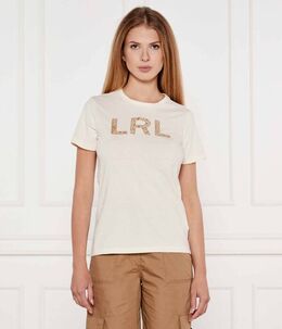 Lauren Ralph Lauren: Бежевая футболка 