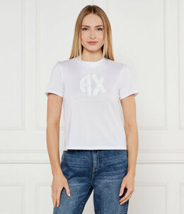 Armani Exchange: Белая футболка 