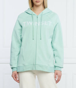 TWINSET: Зелёный свитер 