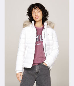 Tommy Jeans: Белый пуховик 