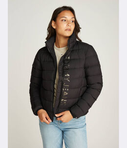 Tommy Jeans: Чёрный пуховик 