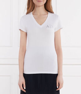 Armani Exchange: Белая футболка 