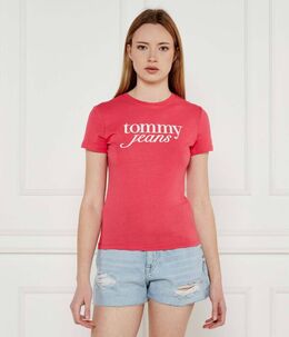 Tommy Jeans: Розовая футболка 