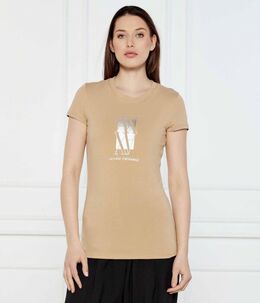 Armani Exchange: Жёлтая футболка 