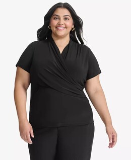 DKNY: Топ с коротким рукавом 