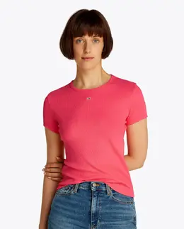Tommy Jeans: Розовая футболка 