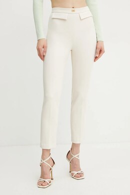 Elisabetta Franchi: Бежевые брюки 