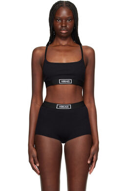 Versace Underwear: Чёрный бюстгальтер 