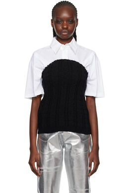 MM6 Maison Margiela: Чёрный топ 
