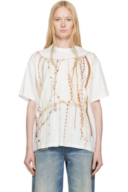 MM6 Maison Margiela: Белая футболка 