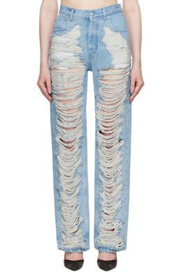 MM6 Maison Margiela: Синие джинсы 