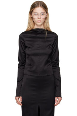 MM6 Maison Margiela: Чёрная футболка 