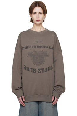 MM6 Maison Margiela: Коричневый свитшот 