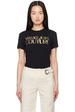 Versace Jeans Couture: Чёрная футболка 