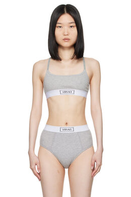 Versace Underwear: Серый бюстгальтер 
