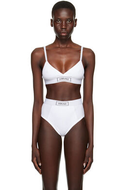 Versace Underwear: Белый бюстгальтер 