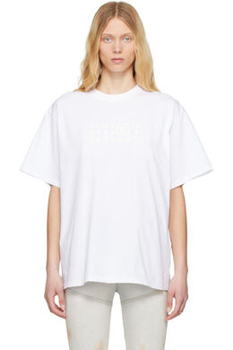 MM6 Maison Margiela: Белая футболка 